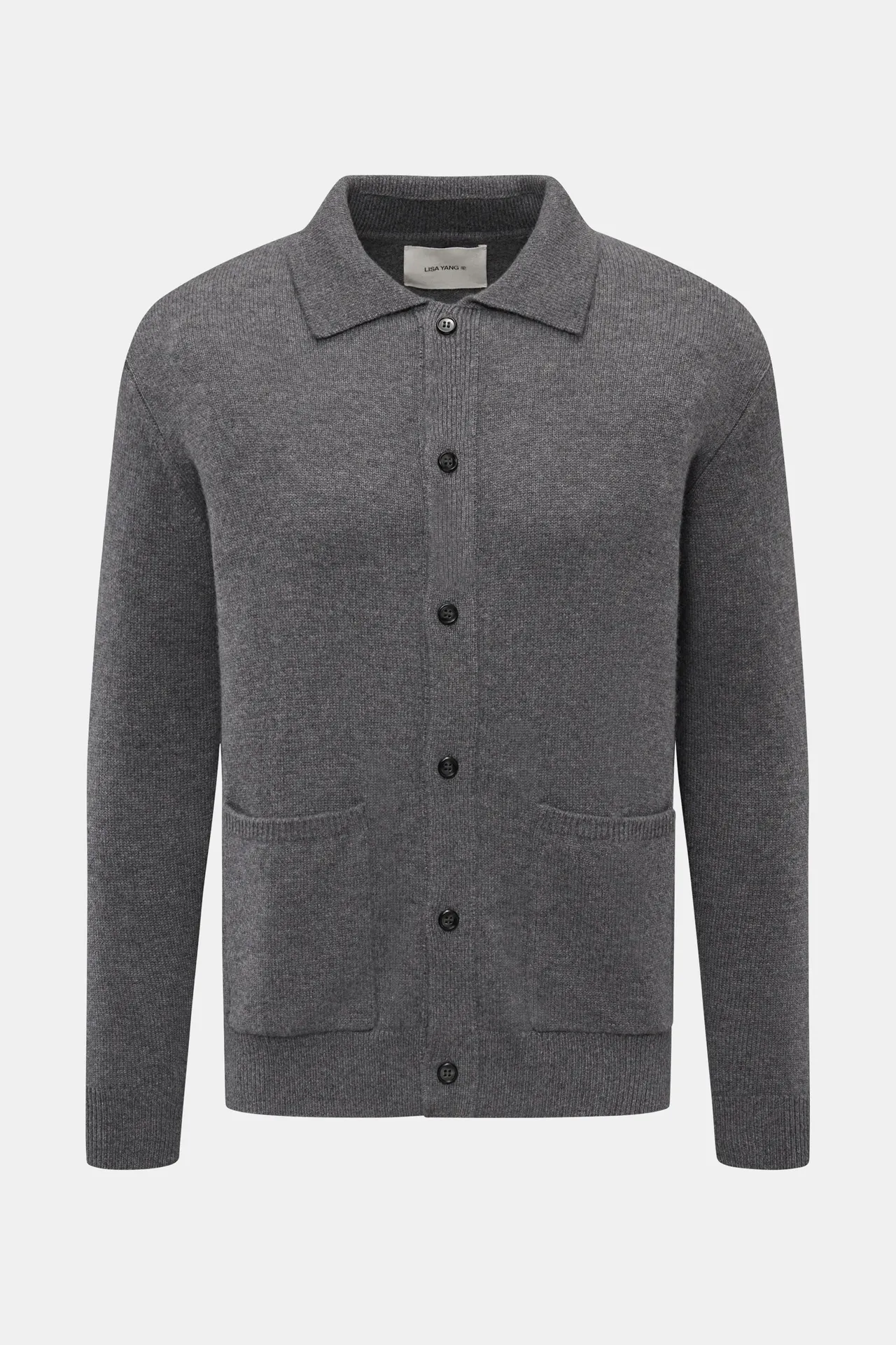 Lisa Yang - Herren - Cashmere Cardigan %27Maximilian%27 grau meliert Lisa Yang - Herren - Cashmere Cardigan %27Maximilian%27 grau meliert