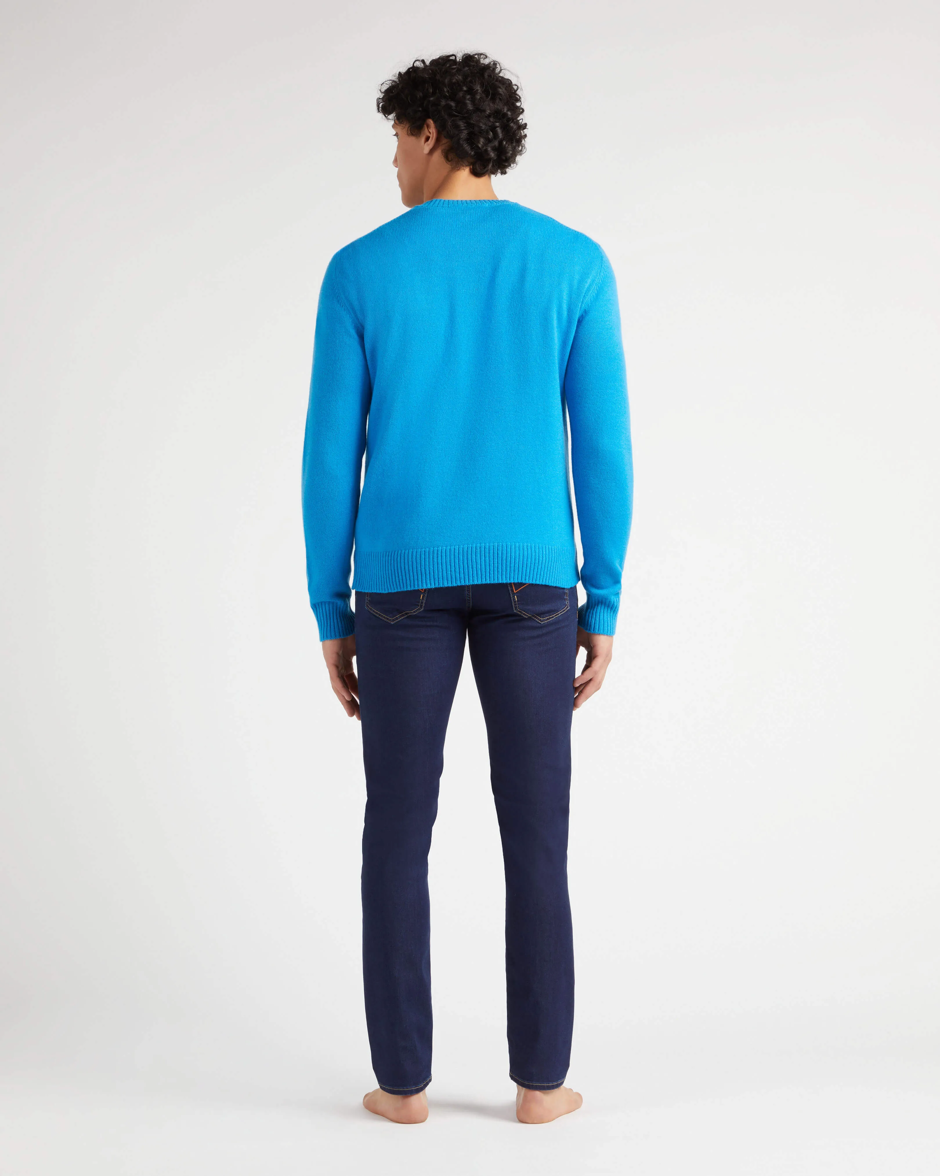 Vilebrequin - Turtle Rundhalspullover Aus Baumwolle Und Kaschmir Für Herren - Pullover - Rayol - Blau - Größe M – Bild 4