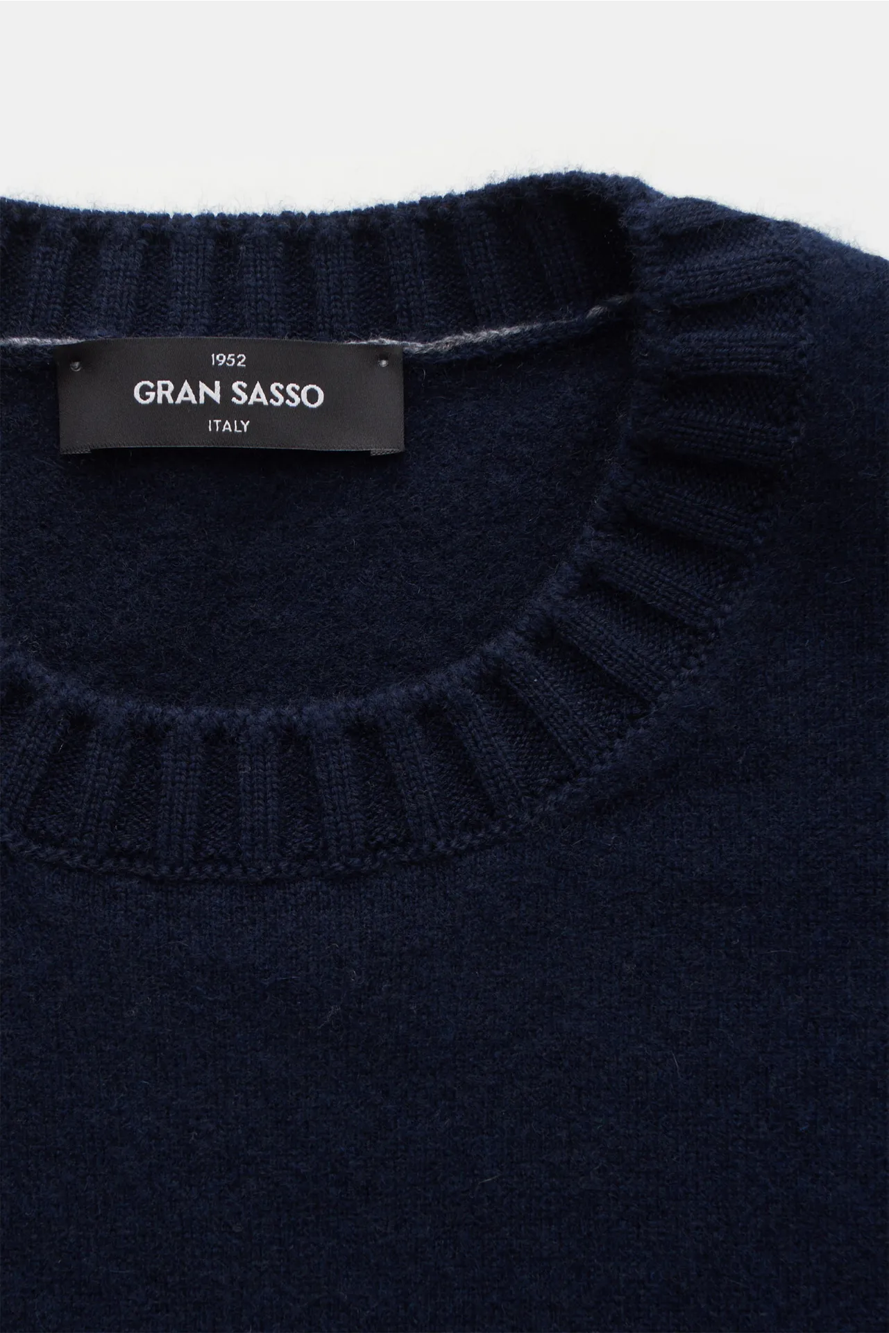 Gran Sasso - Herren - Cashmere Rundhalspullover navy – Bild 2