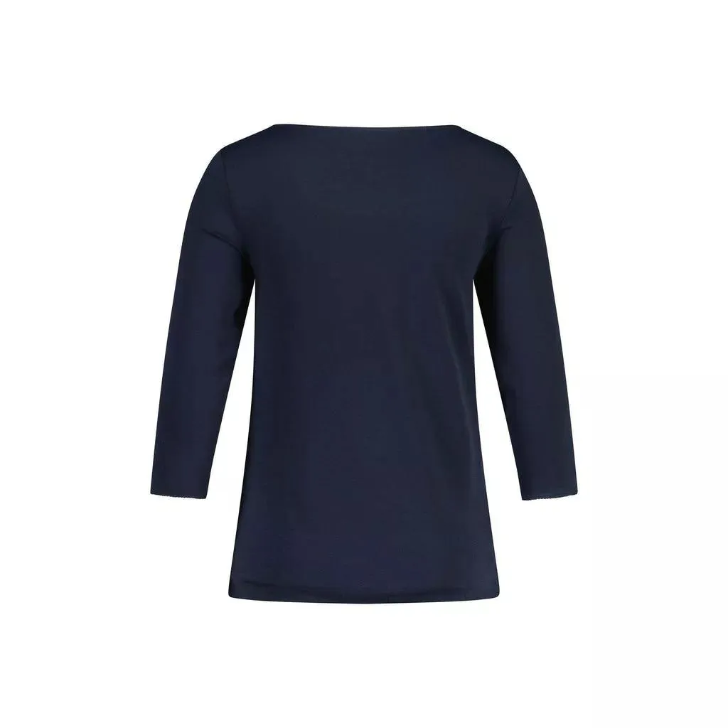 Kimmich Trikot - Shirt aus Viskose-Crêpe - Größe M - black – Bild 4