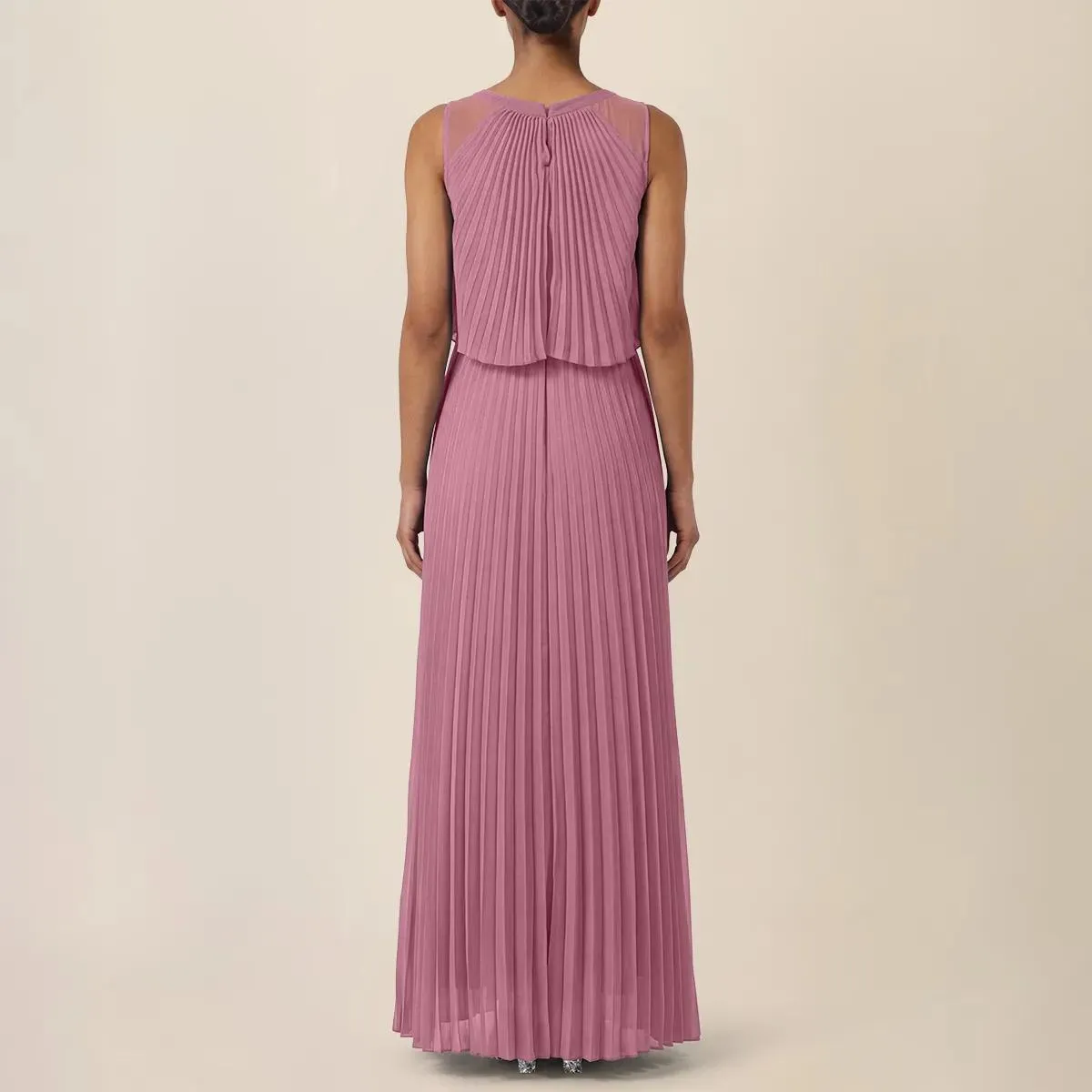 Apart - Langes Chiffonkleid - Größe 46 - rosa – Bild 2