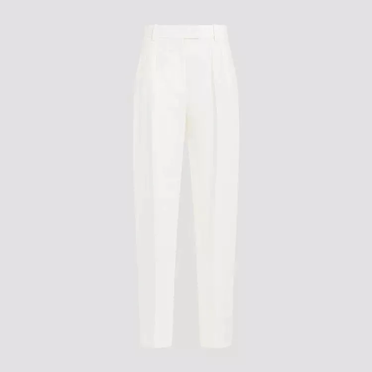 The Row - Off White Linen Antone Pant - Größe 6 - weiß – Bild 2