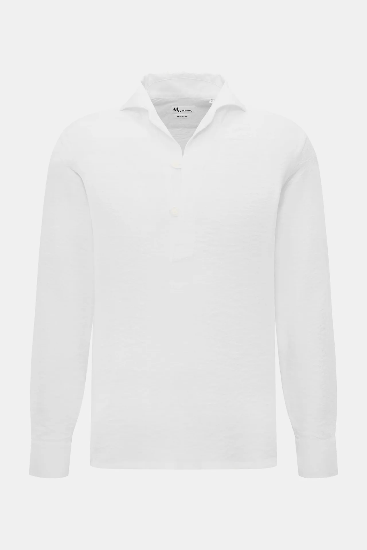 Doppiaa - Herren - Popover-Hemd %27Aapiero%27 Haifisch-Kragen weiß Doppiaa - Herren - Popover-Hemd %27Aapiero%27 Haifisch-Kragen weiß