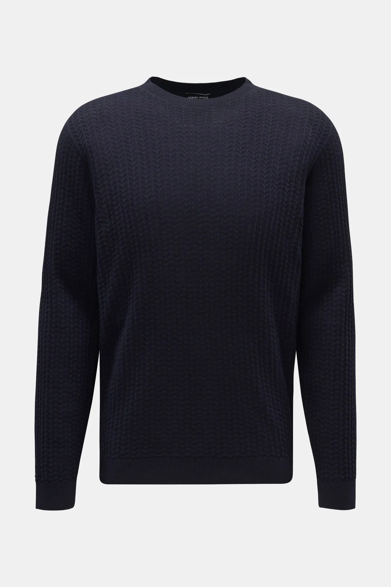 Giorgio Armani - Herren - Feinstrick-Rundhalspullover navy Giorgio Armani - Herren - Feinstrick-Rundhalspullover navy