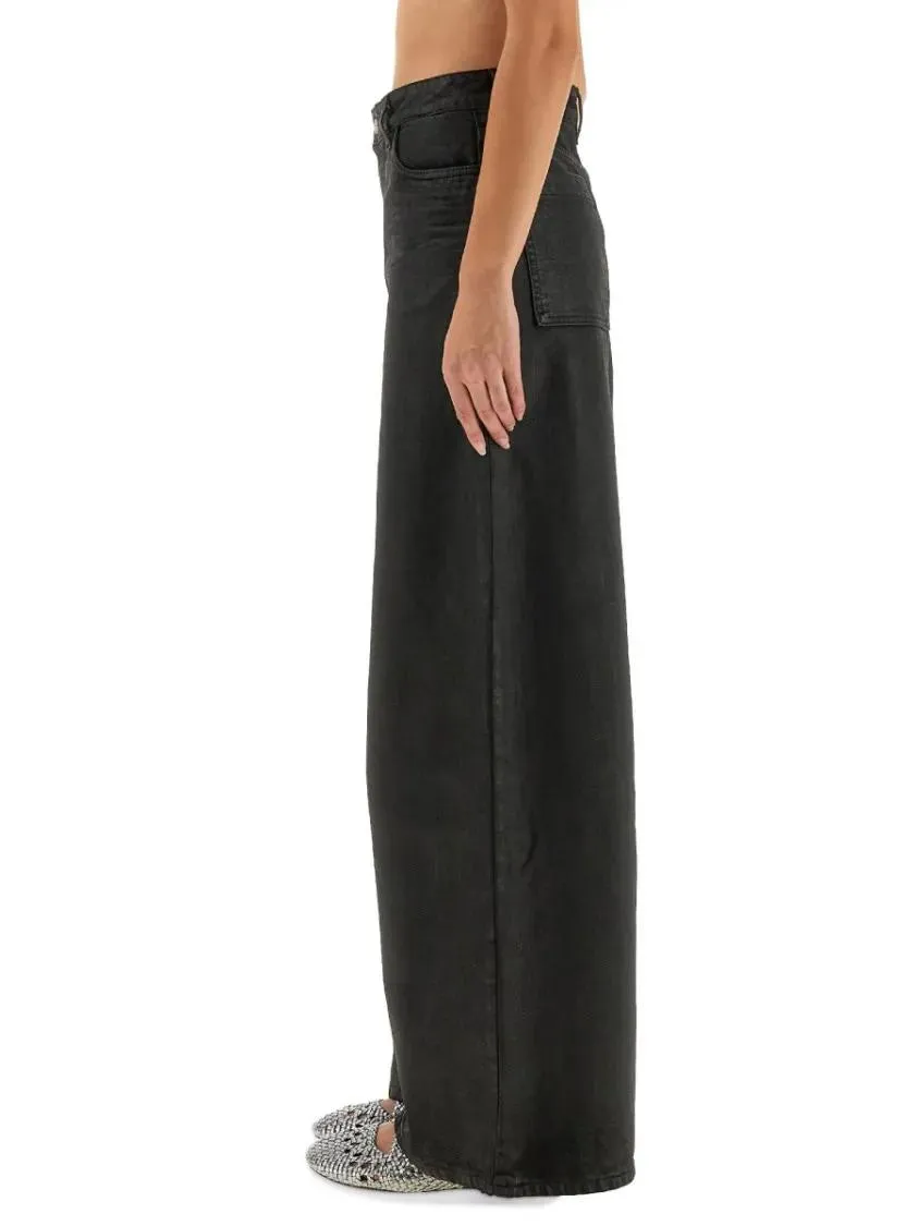 Alysi - "Super Flare" Denim Pants - Größe 28 - schwarz – Bild 2