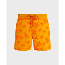 Vilebrequin - Beflockte Ronde Des Tortues Badeshorts Für Herren - Bademode - Moorea - Orange - Größe L Vilebrequin - Beflockte Ronde Des Tortues Badeshorts Für Herren - Bademode - Moorea - Orange - Größe L
