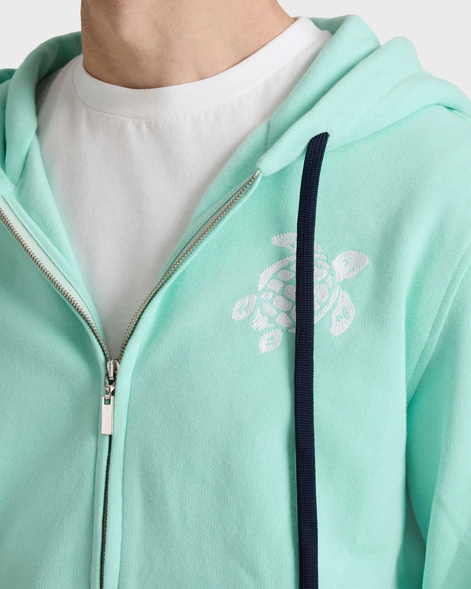 Vilebrequin - Baumwoll-cardigan Mit Durchgehendem Reißverschluss Und Großer Schildkrötenstickerei Für Herren - Sweatshirt - Malanti - Grün - Größe XL – Bild 6