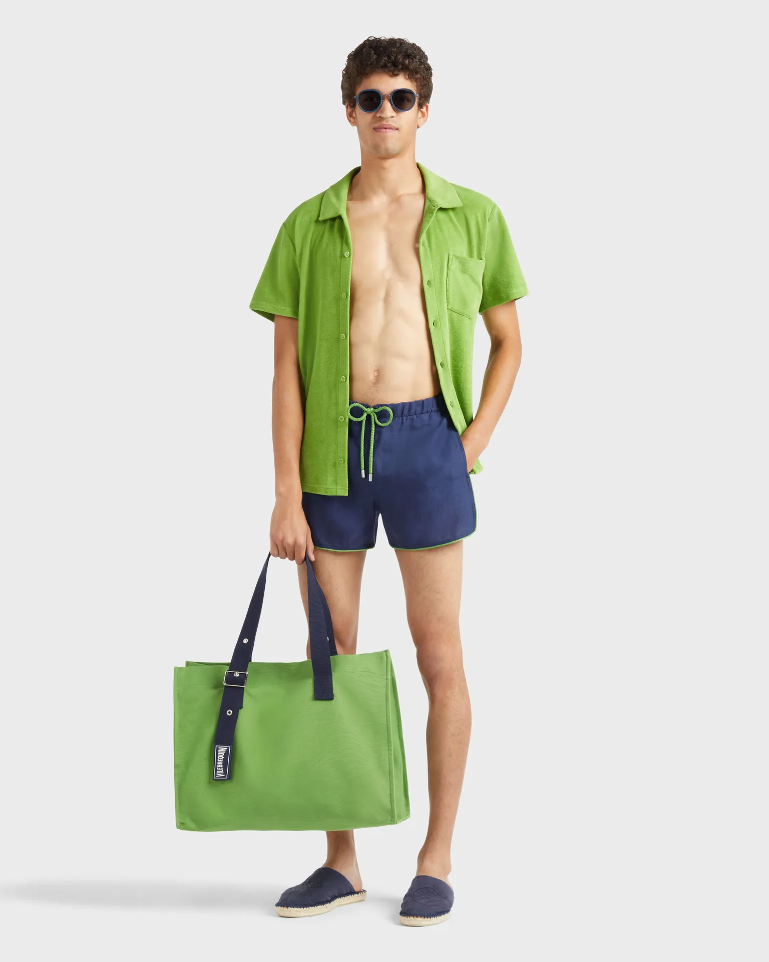 Vilebrequin - Solid Badeshorts Aus Leinen Für Herren - Bademode - Maurice - Blau - Größe XL – Bild 5