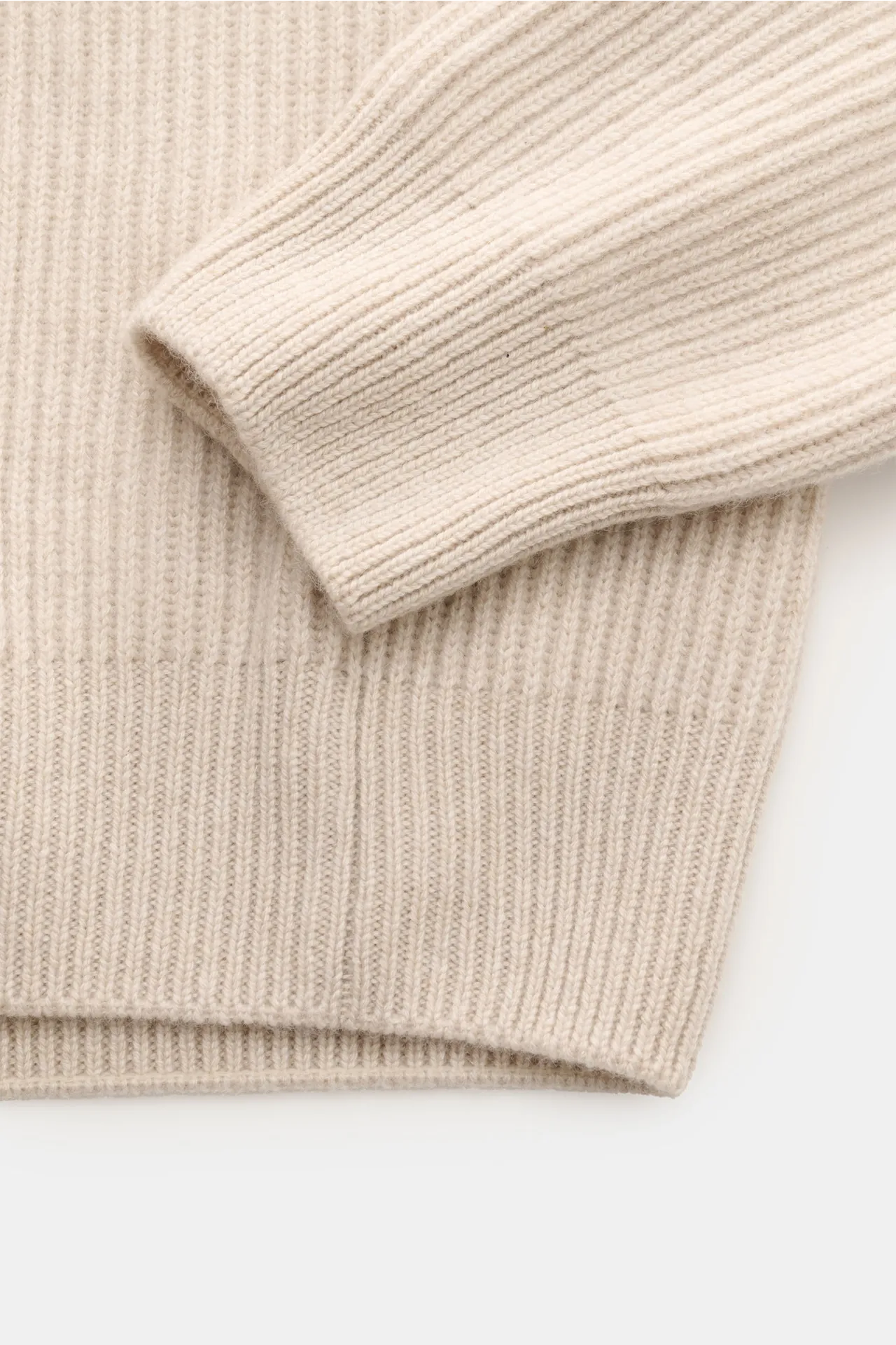 Gran Sasso - Herren - Cashmere Rundhalspullover beige meliert – Bild 3
