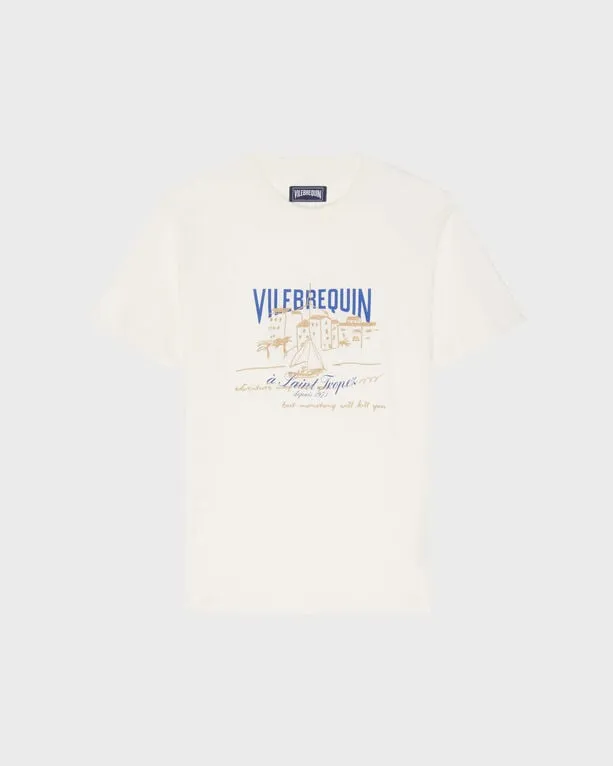 Vilebrequin - Vbq Bateau T-shirt Aus Baumwolle Für Herren - T-shirt - Portisol - Weiss - Größe XL Vilebrequin - Vbq Bateau T-shirt Aus Baumwolle Für Herren - T-shirt - Portisol - Weiss - Größe XL