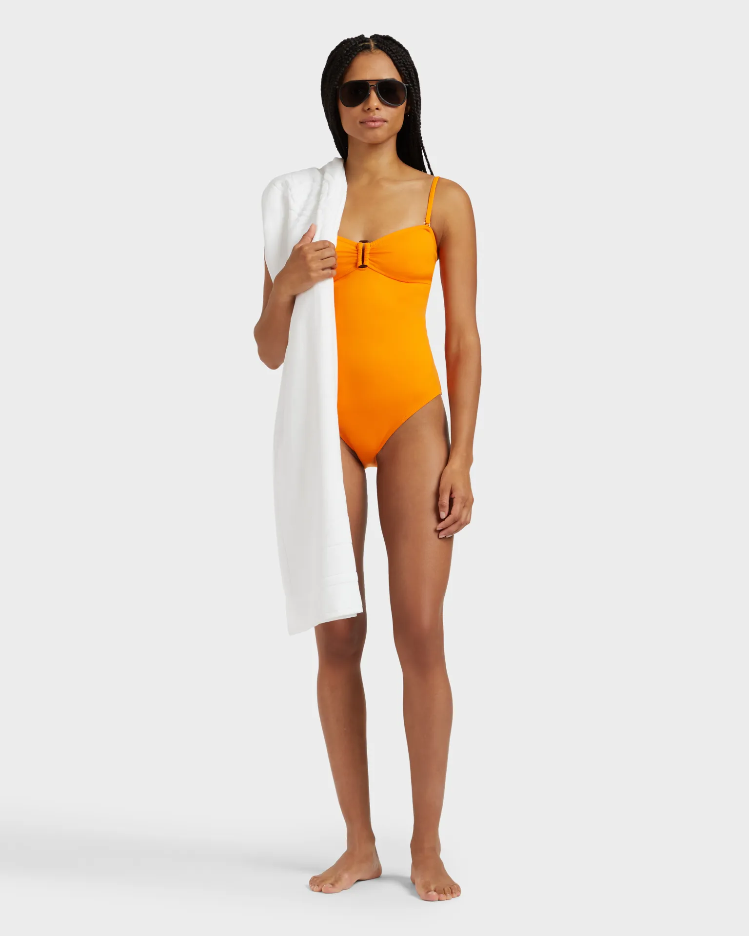 Vilebrequin - Solid Bandeau-badeanzug Für Damen - Bademode - Lucette - Orange - Größe L – Bild 5