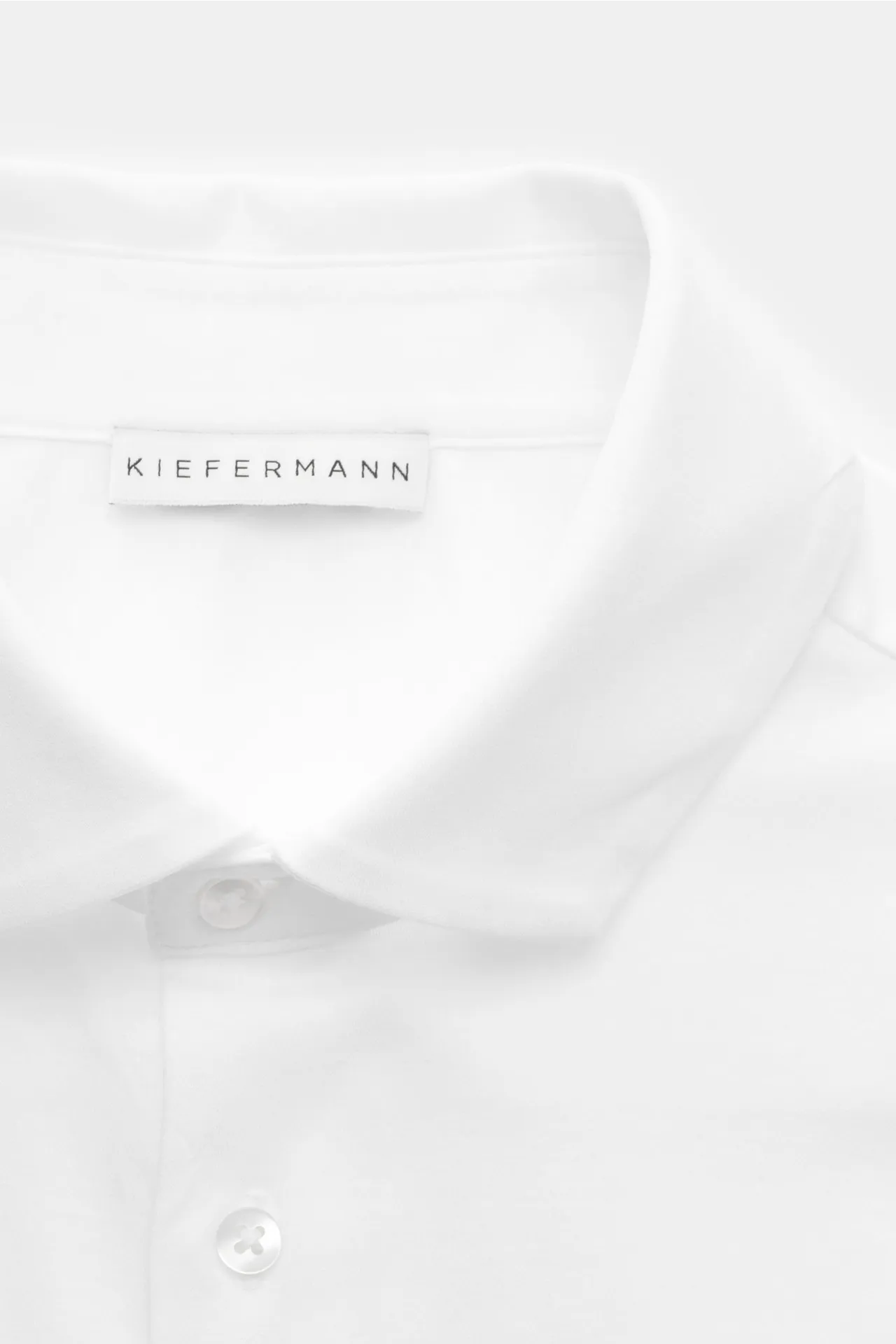 Kiefermann - Herren - Jersey-Hemd 'Elandorio' Haifisch-Kragen weiß – Bild 2