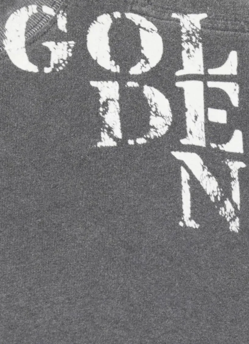 Golden Goose - Dark Blue Cotton T-Shirt With Contrasting Logo - Größe S - grau – Bild 2