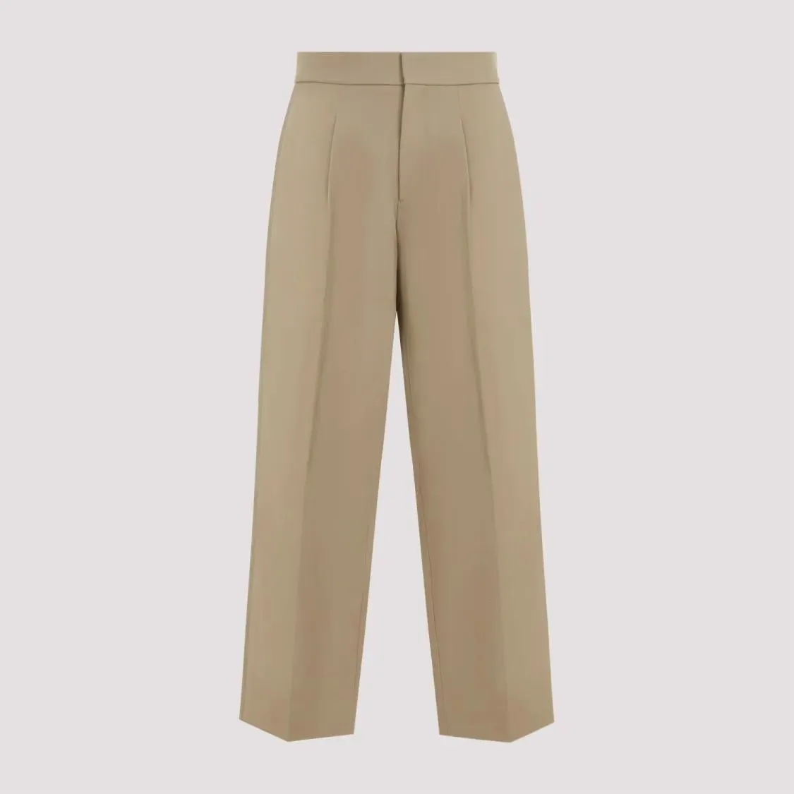 FEAR OF GOD - Single Pleat Relaxed Beige Wool Trousers - Größe 48 - braun – Bild 2