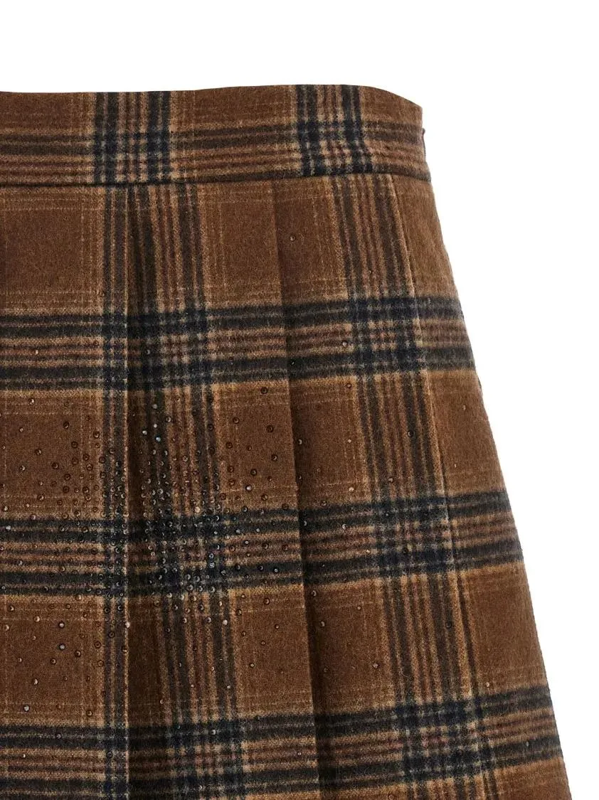 Giuseppe Di Morabito - Pleated Tartan Skirt - Größe 38 - schwarz – Bild 3