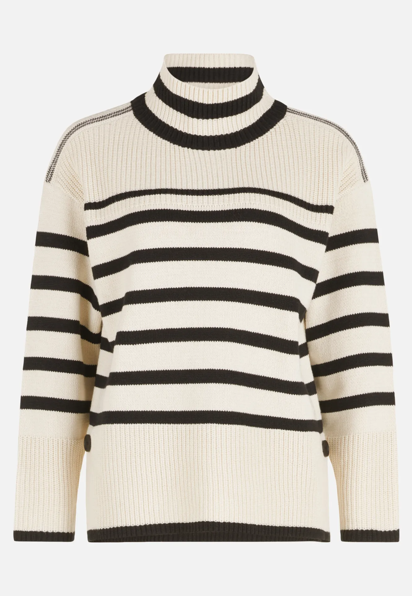 Grobstrick-Pullover mit Streifen – Bild 3