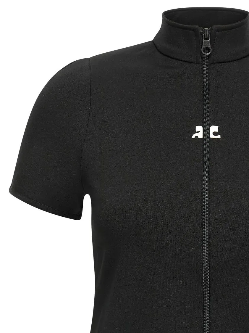 Courrèges - 'Interlock Zipped' Top - Größe XS - schwarz – Bild 3