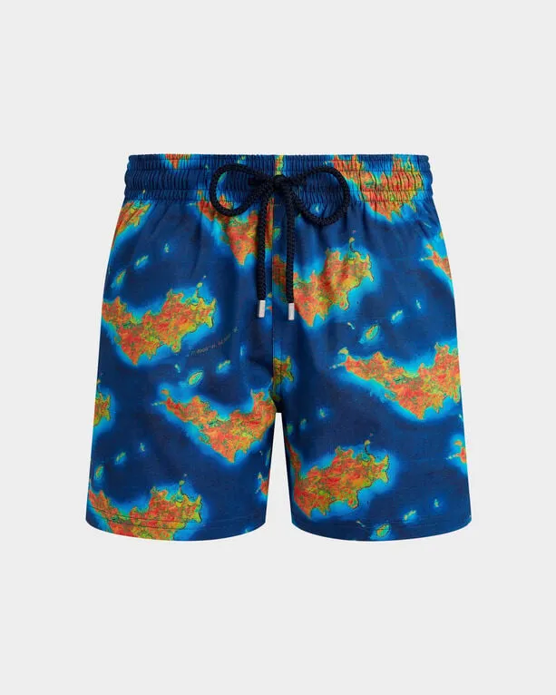Vilebrequin - Kurze Bathymétrie Des Oceans Saint Barthélemy Stretch-badeshorts Für Herren - Bademode - Monrise - Blau - Größe XL Vilebrequin - Kurze Bathymétrie Des Oceans Saint Barthélemy Stretch-badeshorts Für Herren - Bademode - Monrise - Blau - Größe XL