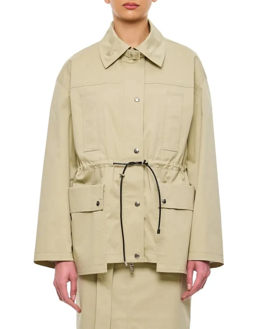 HALFBOY - Biege Parka With Drawstring Waist - Größe M - beige HALFBOY - Biege Parka With Drawstring Waist - Größe M - beige