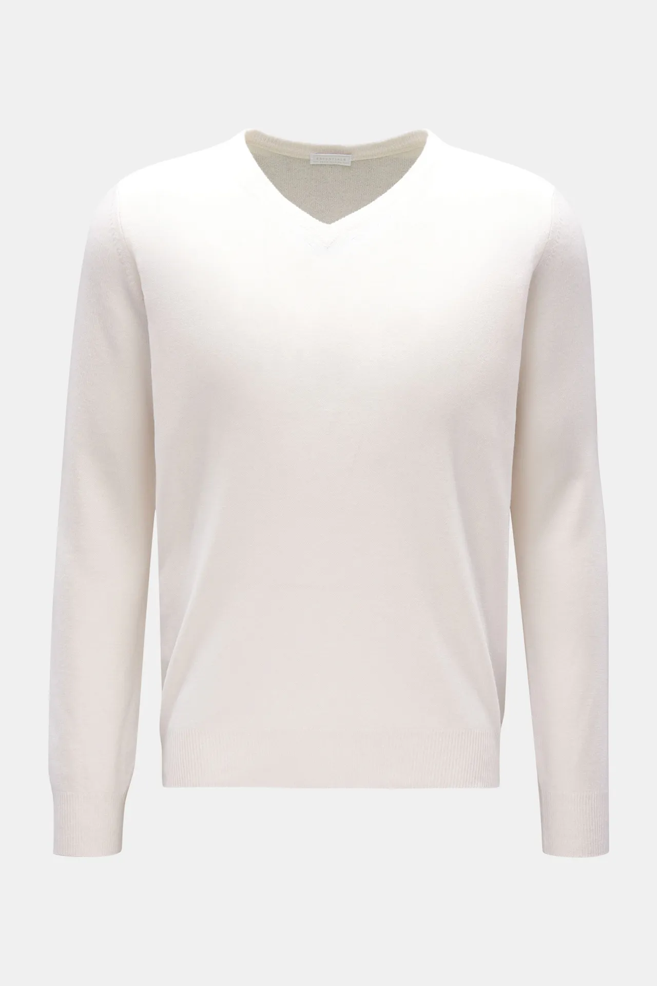 BRAUN Hamburg Essentials - Herren - Cashmere V-Neck Pullover offwhite BRAUN Hamburg Essentials - Herren - Cashmere V-Neck Pullover offwhite