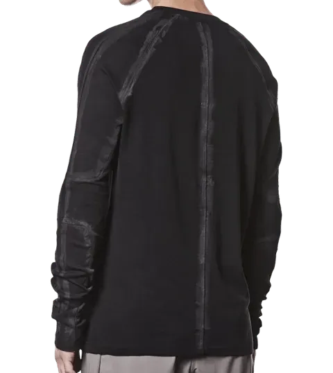 Thom Krom - Longsleeve mit Raw‑Edge‑Look - Größe M - schwarz – Bild 2
