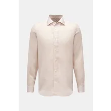 Eddy Monetti - Herren - Leinenhemd Kent-Kragen weiß/beige gemustert Eddy Monetti - Herren - Leinenhemd Kent-Kragen weiß/beige gemustert