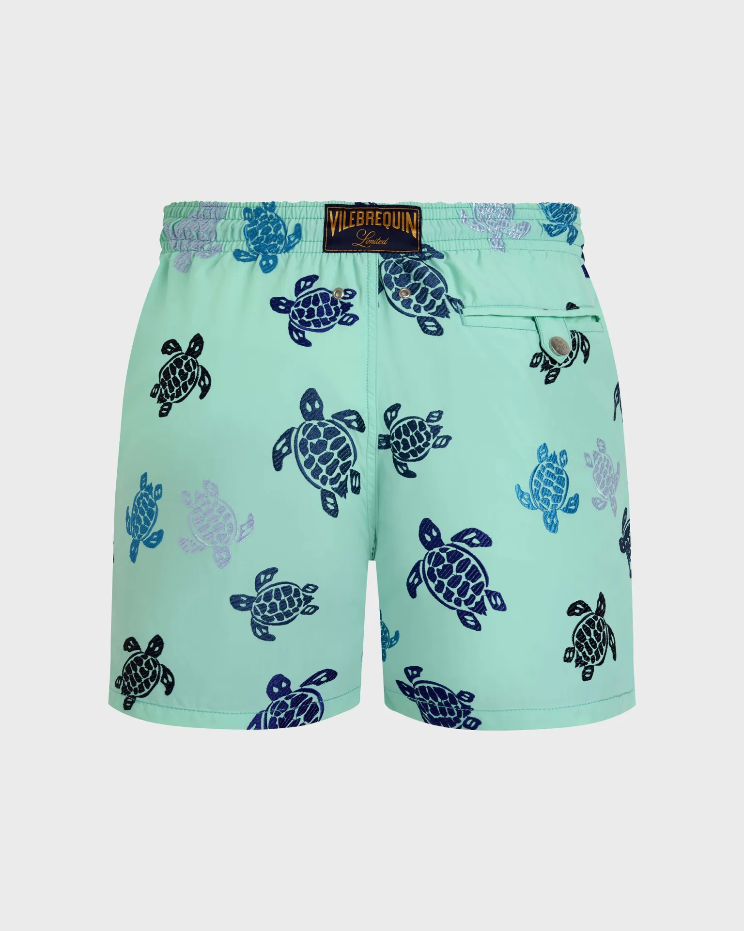 Vilebrequin - Herren-badeshorts Ronde Des Tortues Bestickt – Limitierte Auflage - Bademode - Mistral - Grün - Größe L – Bild 2