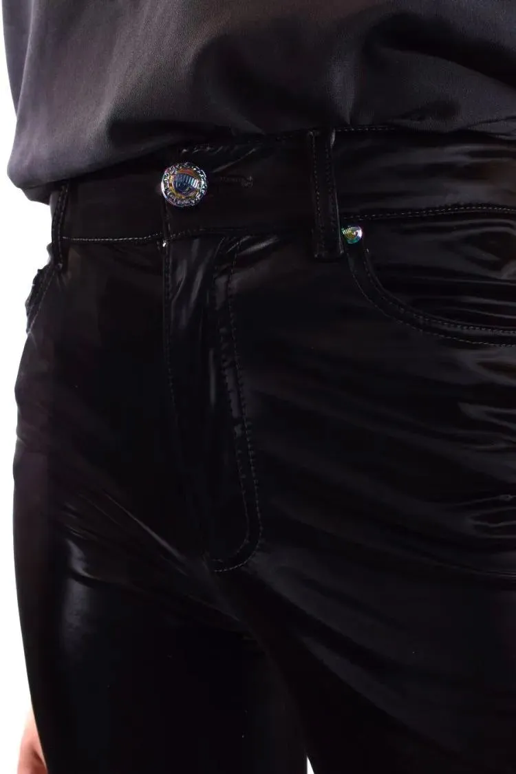 Paige - Flared Black Pants With Smooth Finish - Größe 26 - schwarz – Bild 3