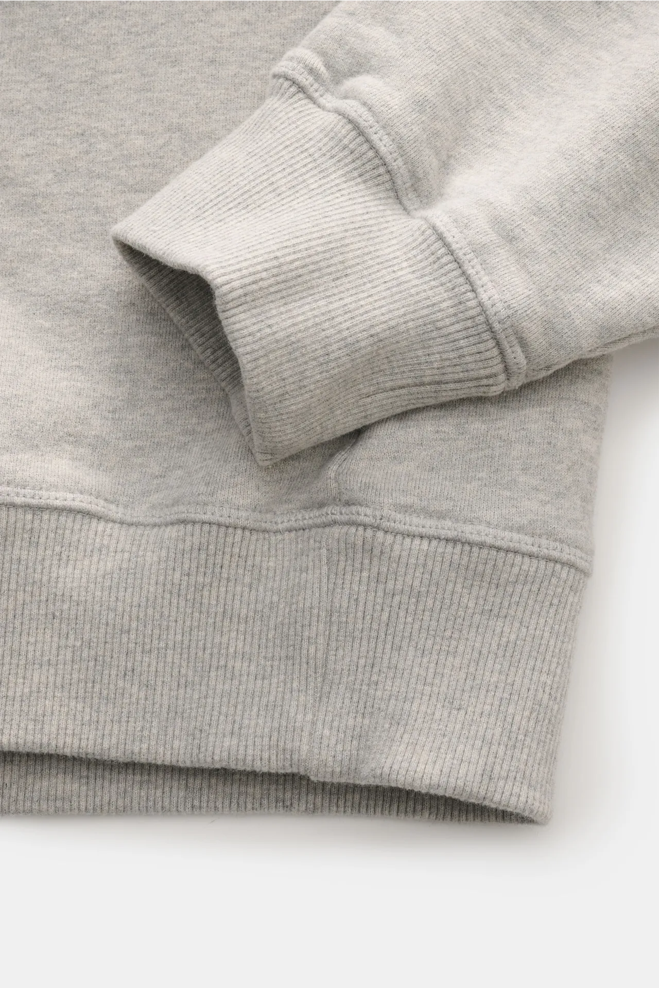 Officine Générale - Herren - Rundhals-Sweatshirt 'Didi' hellgrau meliert – Bild 3