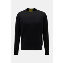 B.F. Knitwear - Herren - Merino Rundhalspullover schwarz B.F. Knitwear - Herren - Merino Rundhalspullover schwarz