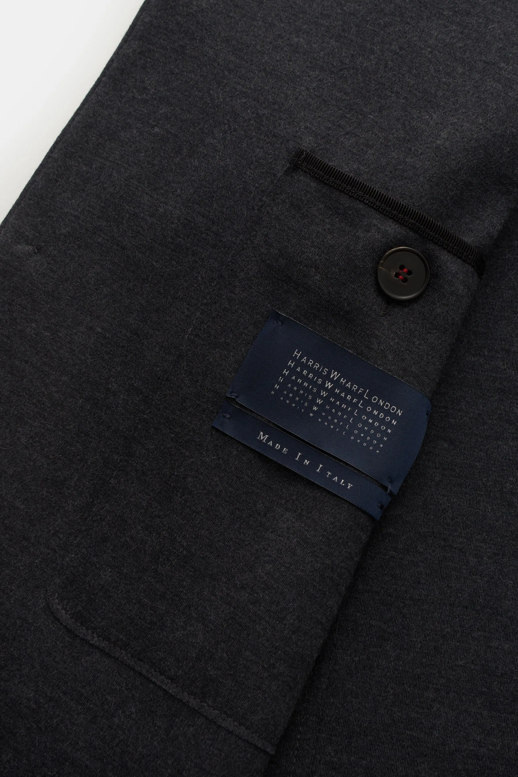 Harris Wharf London - Herren - Merino Blazer 'Nehru Jacket' anthrazit – Bild 5