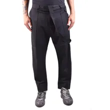 Isabel Benenato - Relaxed Wide-Leg Trousers With Strap Detail - Größe 50 - schwarz Isabel Benenato - Relaxed Wide-Leg Trousers With Strap Detail - Größe 50 - schwarz