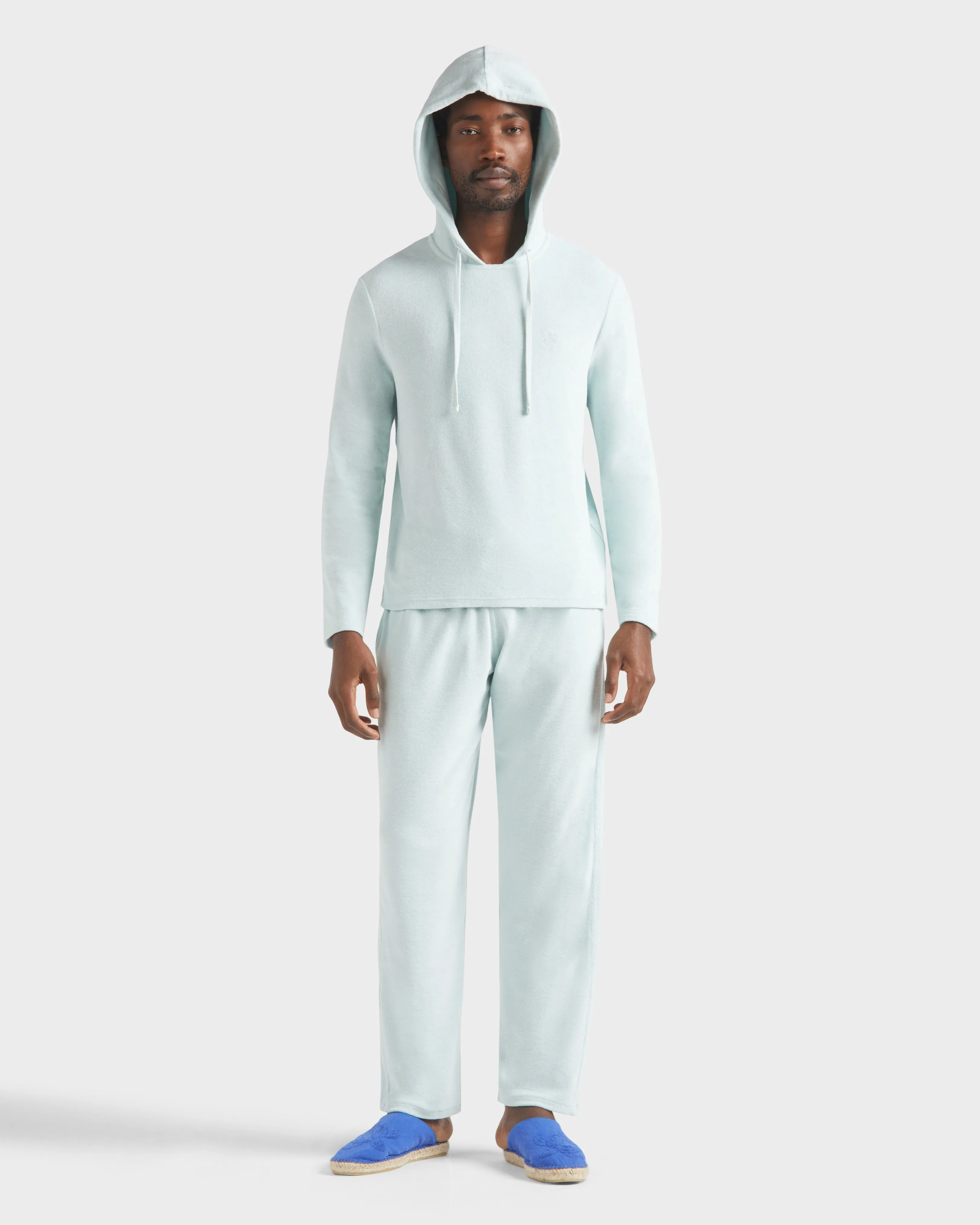 Vilebrequin - Langärmeliges Frottee-t-shirt Mit Kapuze Für Herren - T-shirt - Therapy - Blau - Größe XXL – Bild 5