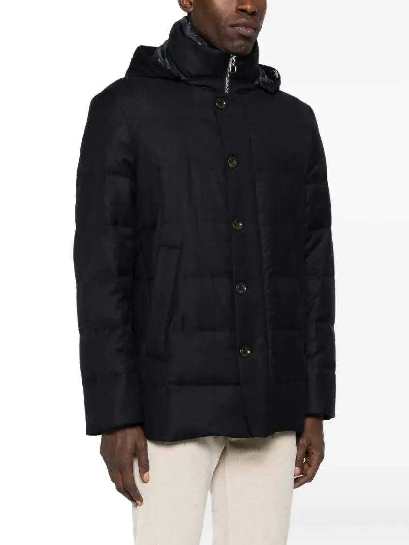 MONTECORE - Long Hooded Padded Coat With Quilted Structure - Größe 54 - schwarz MONTECORE - Long Hooded Padded Coat With Quilted Structure - Größe 54 - schwarz