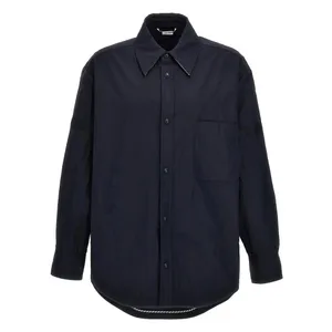 Thom Browne - %27Snap Front%27 Overshirt - Größe 4 - blau Thom Browne - %27Snap Front%27 Overshirt - Größe 4 - blau