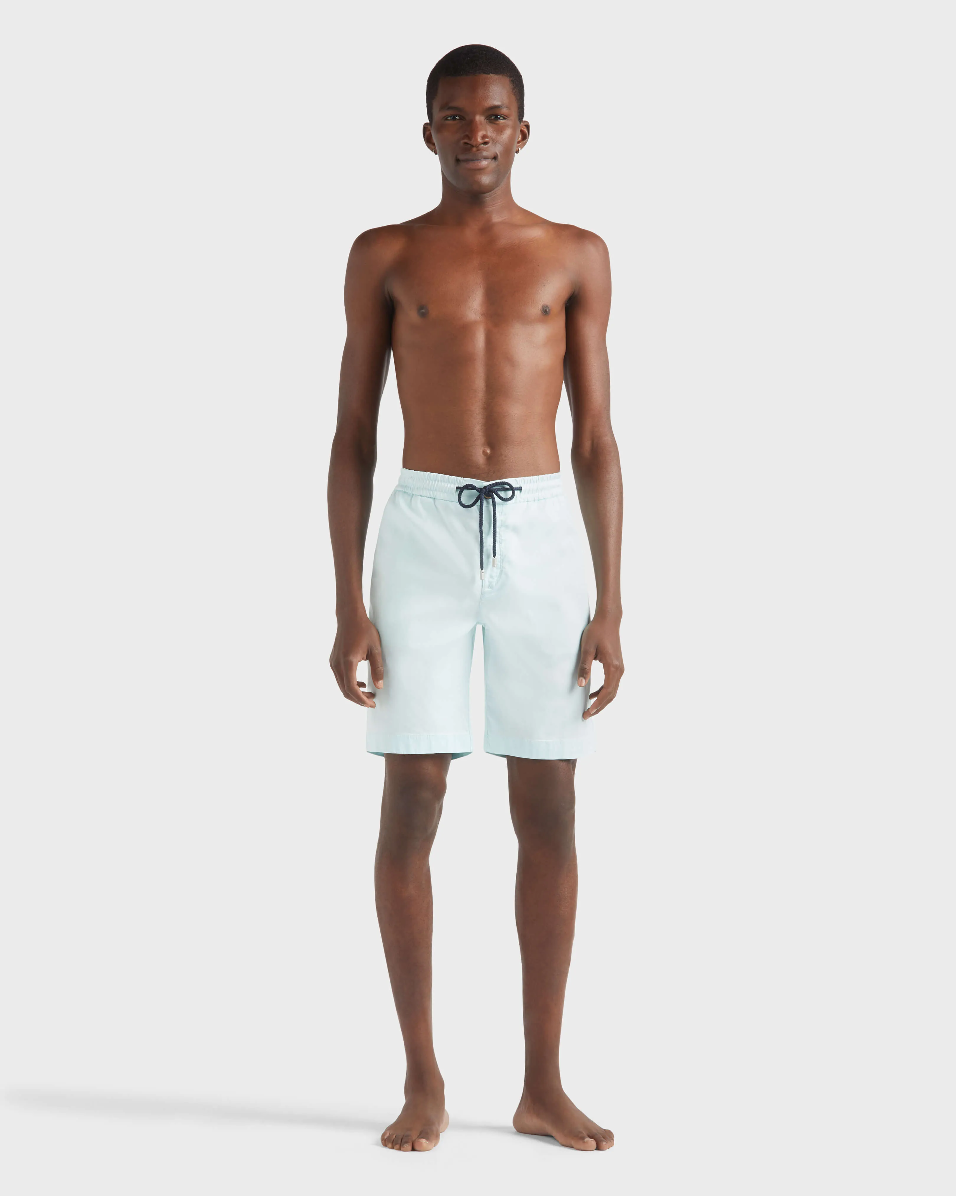 Vilebrequin - Satin-bermudashorts Aus Tencel Und Baumwolle Für Herren - Bermuda - Levant - Blau - Größe 42 – Bild 3