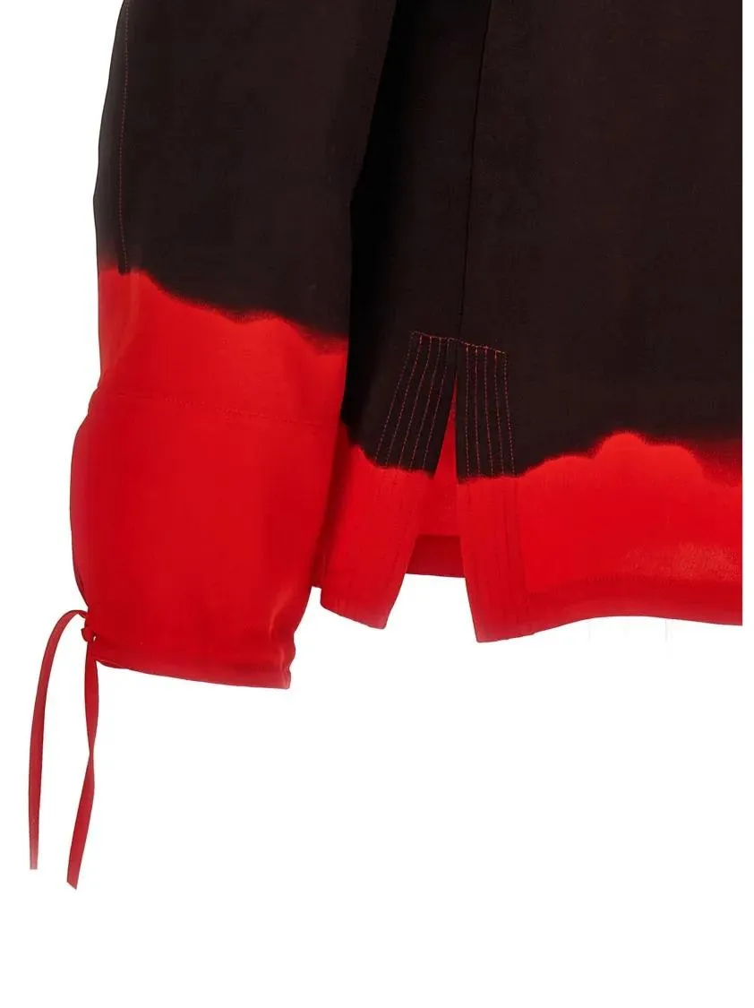 Salvatore Ferragamo - Fallen Hooded Blouse With Side Splits - Größe 48 - schwarz – Bild 2