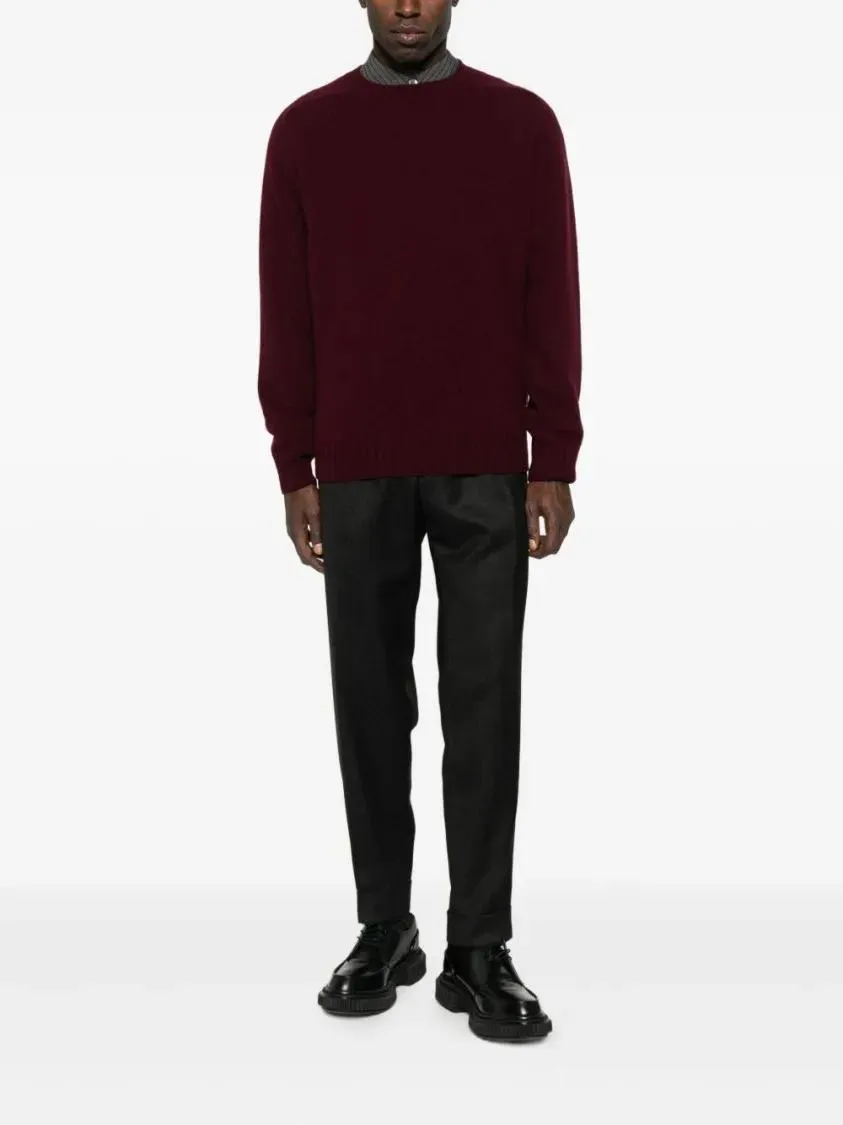 Sebago - Deep Red Crew Neck Sweater - Größe M - schwarz – Bild 4