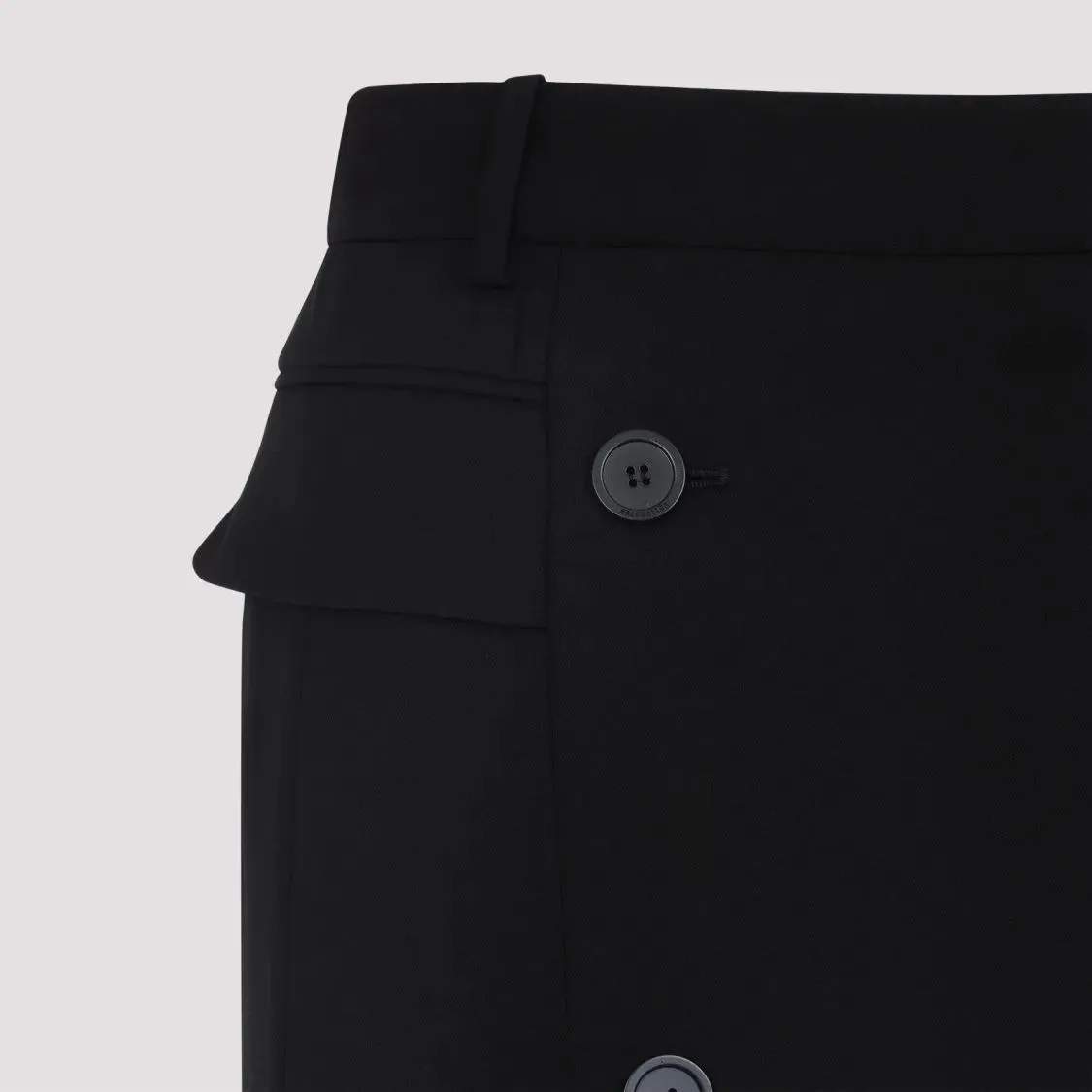 Balenciaga - Tailored Black Skirt With Double-Breasted Buttons - Größe 34 - schwarz – Bild 2