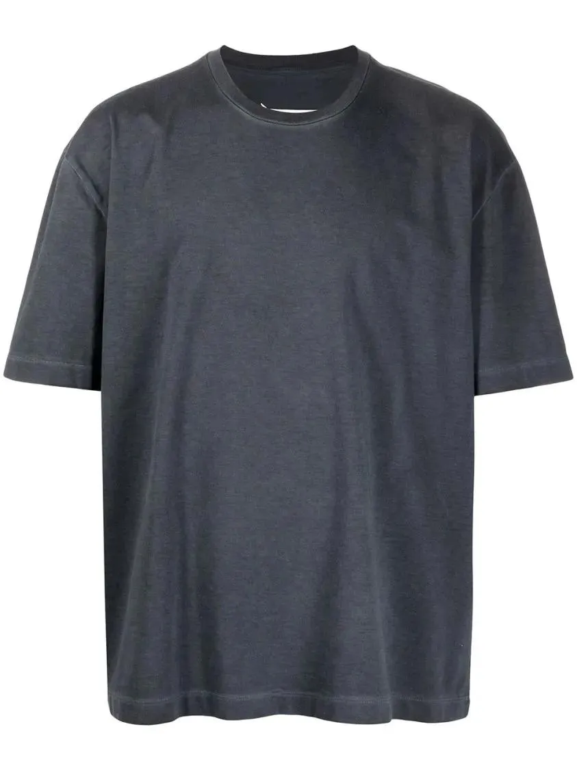 Maison Margiela - Charcoal Grey Cotton T-Shirt With Signature Detail - Größe 48 - grau Maison Margiela - Charcoal Grey Cotton T-Shirt With Signature Detail - Größe 48 - grau