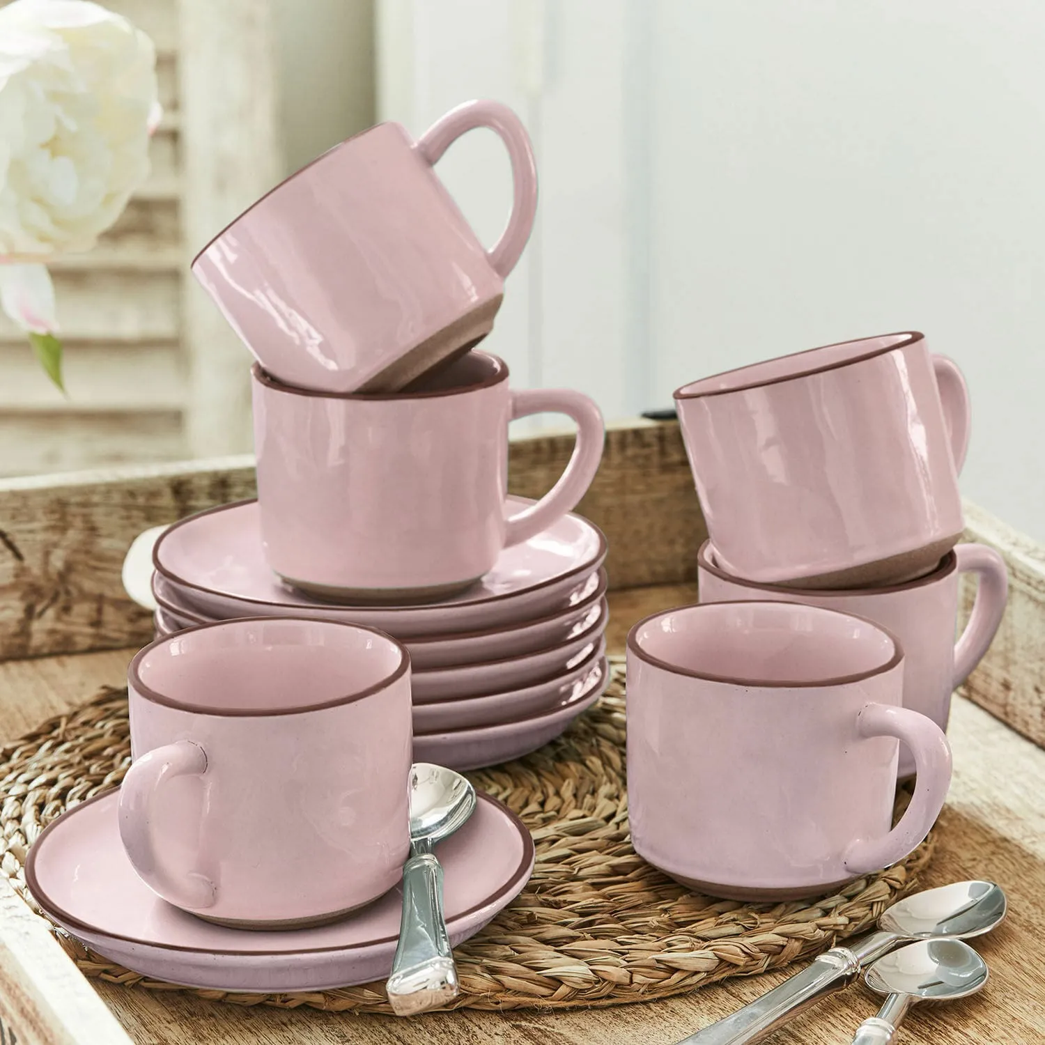 Tasse mit Untertasse 6er Set Biarré – Bild 2