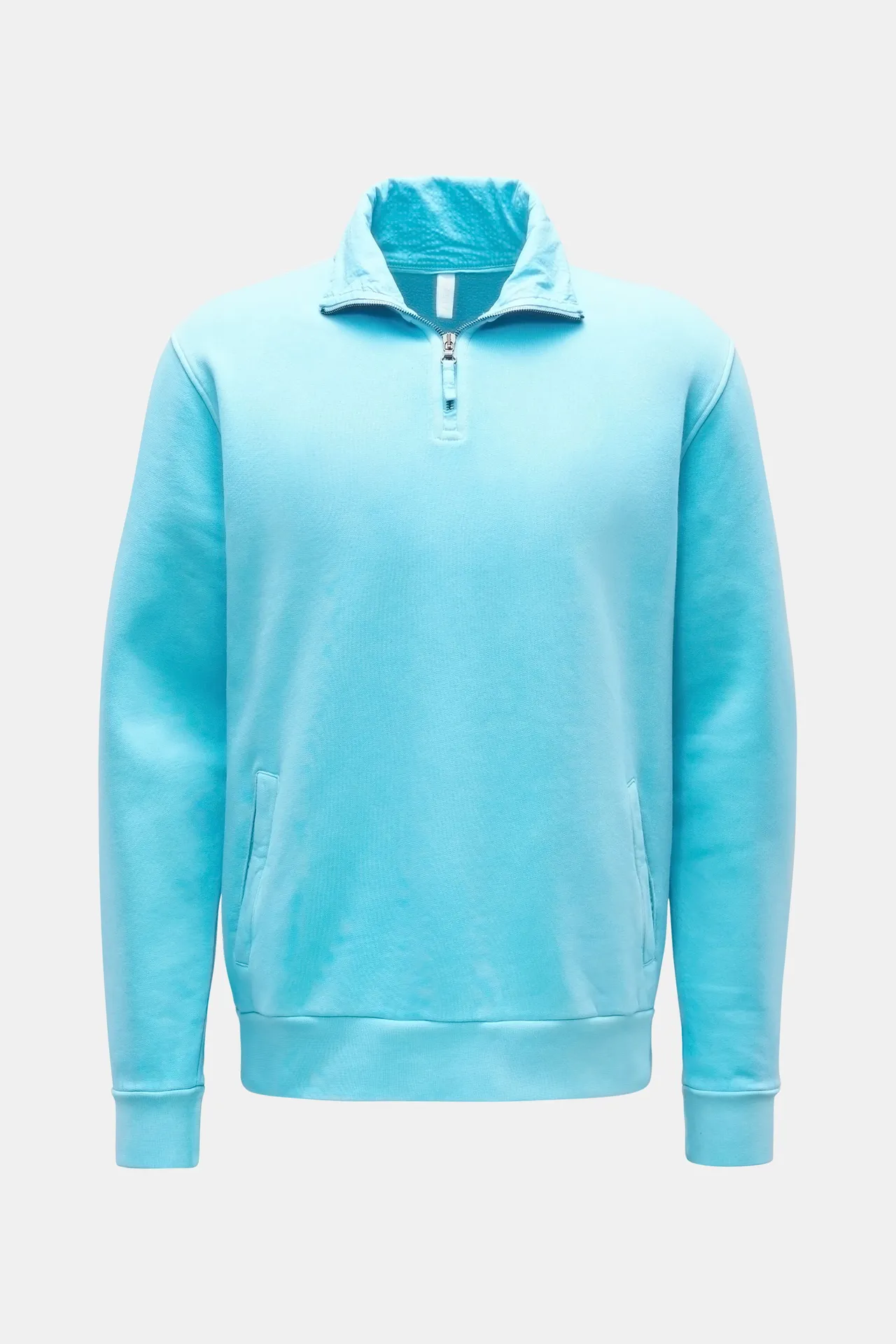 04651/ A trip in a bag - Herren - Sweat-Troyer %27Quarter Zip%27 türkis 04651/ A trip in a bag - Herren - Sweat-Troyer %27Quarter Zip%27 türkis