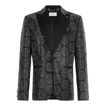 Philipp Plein - Lord Fit Blazer Bling Monogram - Größe 50 - schwarz Philipp Plein - Lord Fit Blazer Bling Monogram - Größe 50 - schwarz