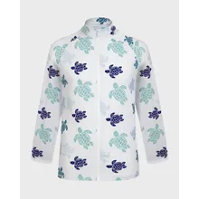 Vilebrequin - Langärmeliger Tortues Multicolores Rashguard Mit Reißverschluss Für Herren - Rashguard - Rock-z - Weiss - Größe L Vilebrequin - Langärmeliger Tortues Multicolores Rashguard Mit Reißverschluss Für Herren - Rashguard - Rock-z - Weiss - Größe L