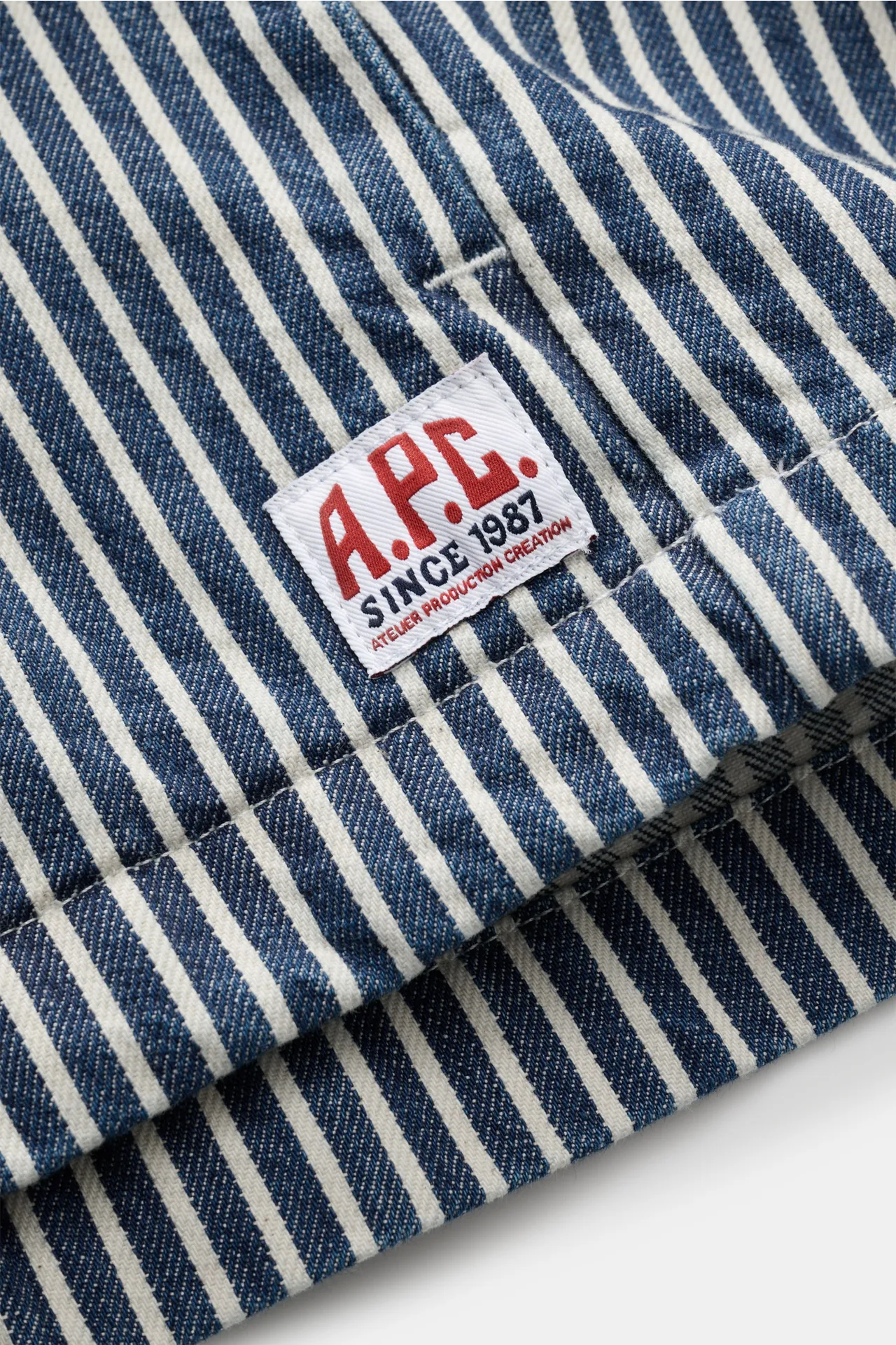 A.P.C. - Herren - Jeansjacke 'Raphael' blau/offwhite gestreift – Bild 6