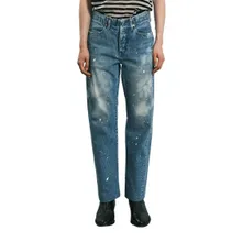 Tanaka - Straight Jean Trousers With Faded Blue Wash - Größe 26 - blau Tanaka - Straight Jean Trousers With Faded Blue Wash - Größe 26 - blau