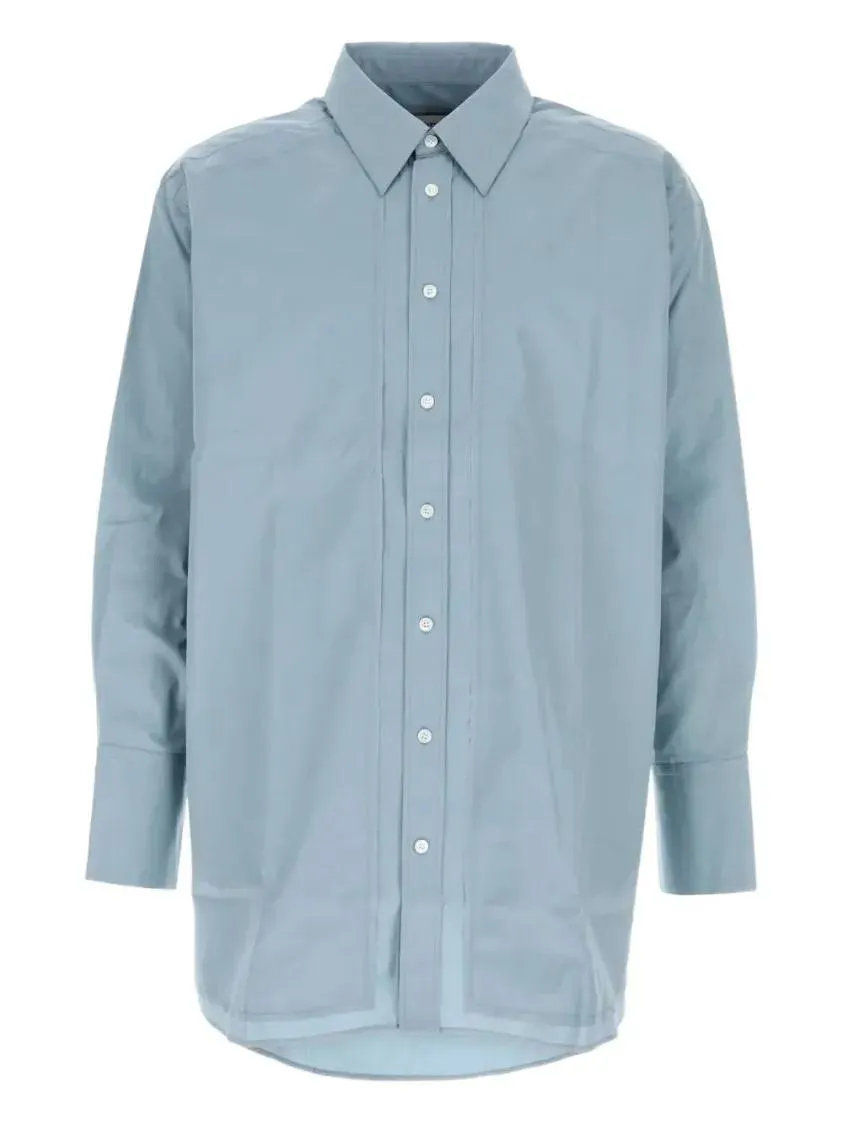 AMI Paris - Poplin Button-Down Shirt - Größe M - blau AMI Paris - Poplin Button-Down Shirt - Größe M - blau