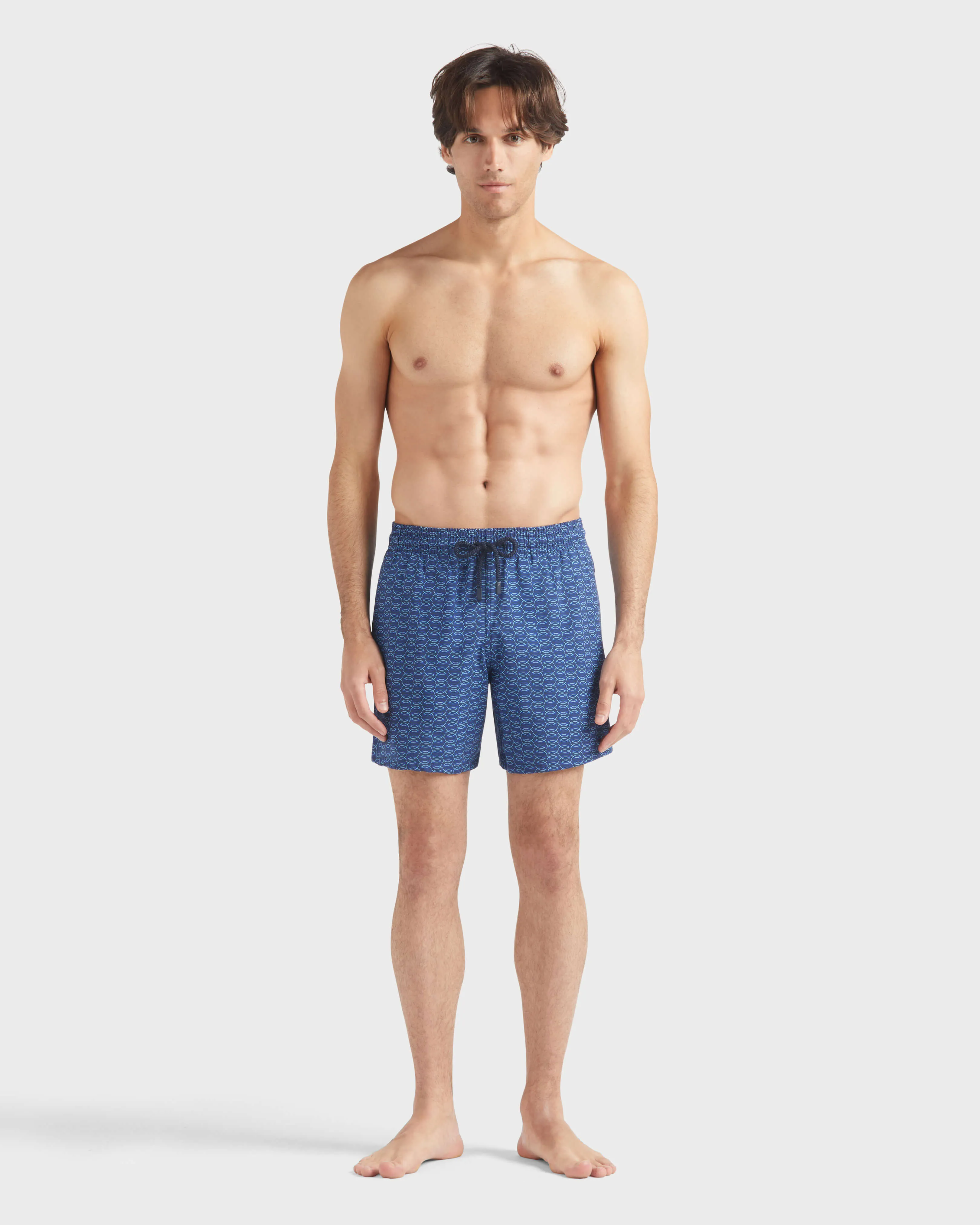 Vilebrequin - Fish Net Badeshorts Aus Wolle Für Herren - Bademode - Moopea - Blau - Größe XXL – Bild 3