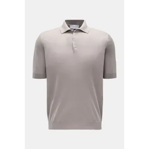 Lardini - Herren - Kurzarm-Strickpolo graubraun Lardini - Herren - Kurzarm-Strickpolo graubraun