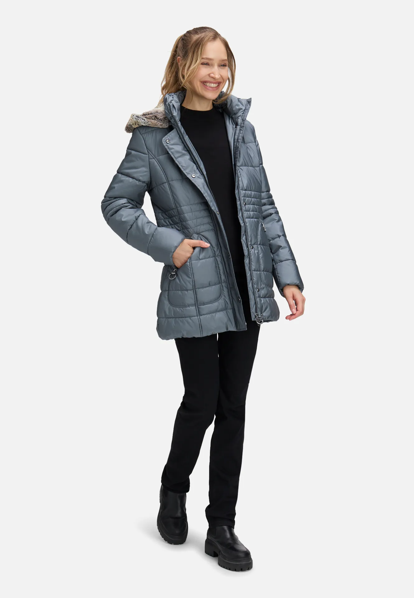 Outdoorjacke mit abnehmbarer Kapuze – Bild 2